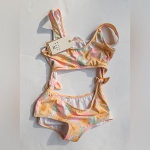 NWT Billabong size 10 floral swimsuit